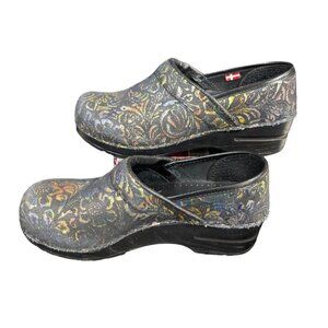 Sanita Women's Leather Embossed Professional Gwenore Clogs Yellow Size 37 (6 Us)